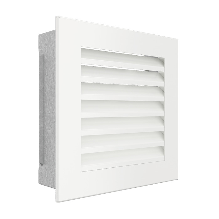 Вентиляционная решетка для камина SAVEN Hide 17x17 белая. Фото 2