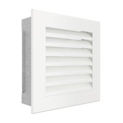 Fireplace ventilation grille SAVEN Hide 17х17 white. Photo 2