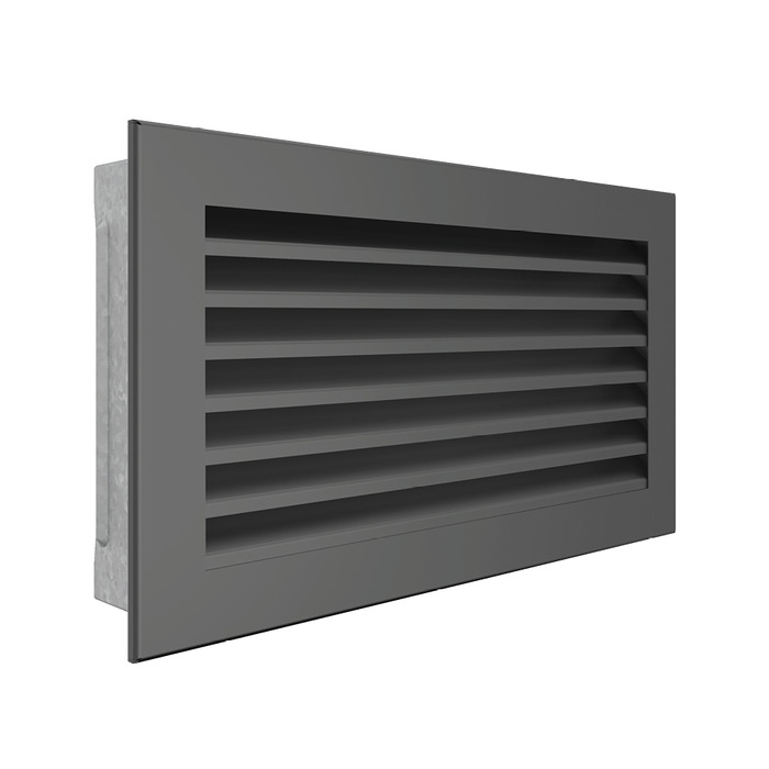 Fireplace ventilation grille SAVEN Hide 17х30 graphite. Photo 2
