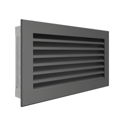 Fireplace ventilation grille SAVEN Hide 17х30 graphite. Photo 2