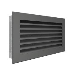 Вентиляционная решетка для камина SAVEN Hide 17x30 графитовая. Фото 2