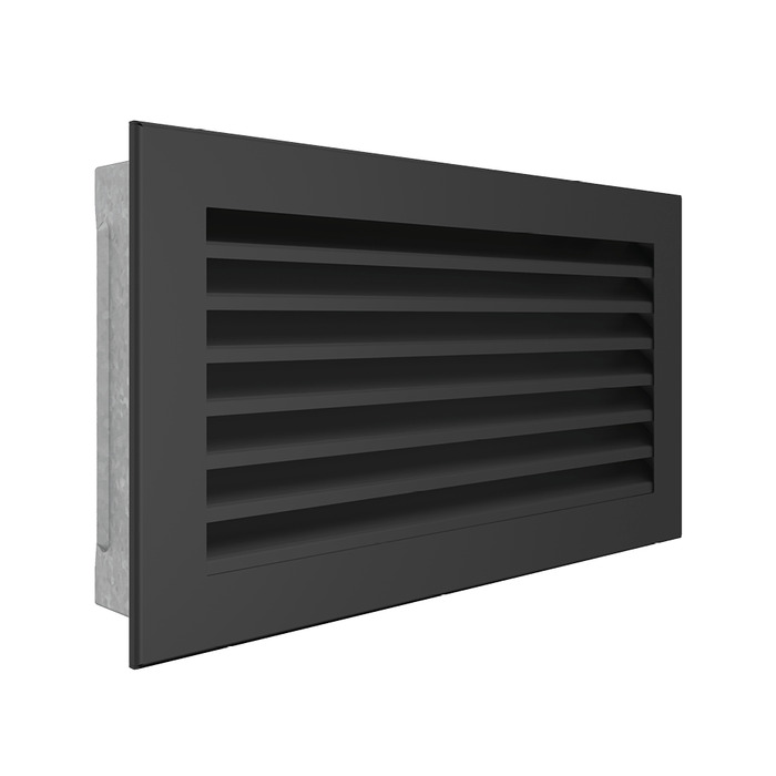 Fireplace ventilation grille SAVEN Hide 17х30 black. Photo 2