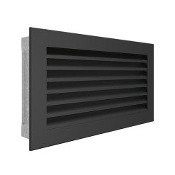 Fireplace ventilation grille SAVEN Hide 17х30 black. Photo 2