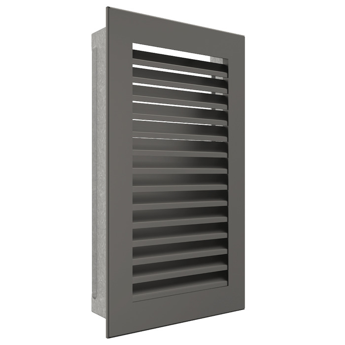 Вентиляционная решетка для камина SAVEN Hide Vertical 30x17 графитовая. Фото 2