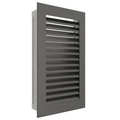 Вентиляционная решетка для камина SAVEN Hide Vertical 30x17 графитовая. Фото 2