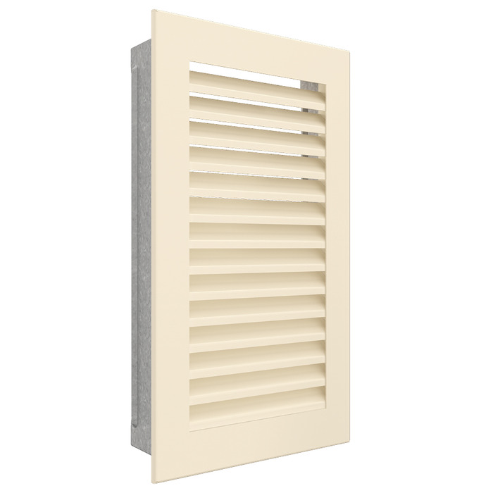 Fireplace ventilation grille SAVEN Hide Vertical 30х17 cream. Photo 2