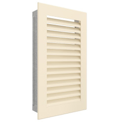Fireplace ventilation grille SAVEN Hide Vertical 30х17 cream. Photo 2