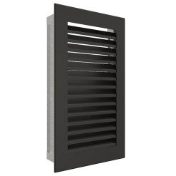 Вентиляційна решітка для каміна SAVEN Hide Vertical 30x17 чорна. Фото 2