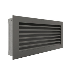 Fireplace ventilation grille SAVEN Hide 17х37 graphite. Photo 2