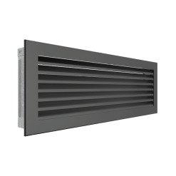 Вентиляционная решетка для камина SAVEN Hide 17x49 графитовая. Фото 2