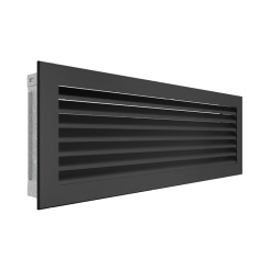 Вентиляційна решітка для каміна SAVEN Hide 17x49 чорна. Фото 2