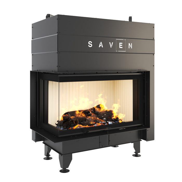 Каминная топка угловая SAVEN Energy Up 85х50х47L (17,0 kW) ECO. Фото 3D