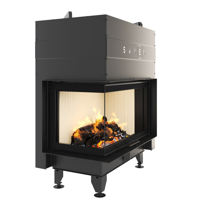 Каминная топка угловая SAVEN Energy Up 85х50х47L (17,0 kW) ECO. Фото 3D