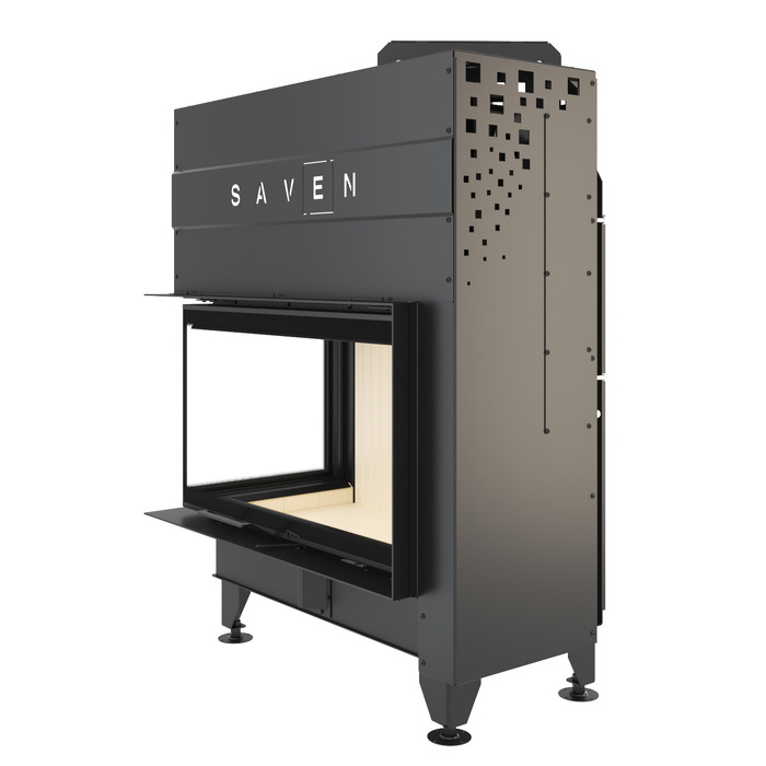Каминная топка угловая SAVEN Energy Up 85х50х47L (17,0 kW) ECO. Фото 3D