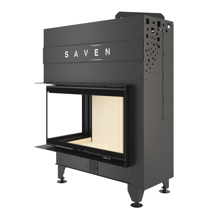 Каминная топка угловая SAVEN Energy Up 85х50х47L (17,0 kW) ECO. Фото 3D