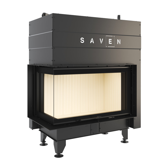 Каминная топка угловая SAVEN Energy Up 85х50х47L (17,0 kW) ECO. Фото 3D