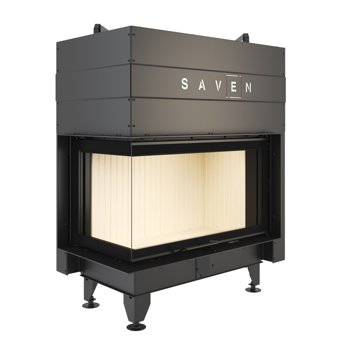 Каминная топка угловая SAVEN Energy Up 85х50х47L (17,0 kW) ECO. Фото 3D