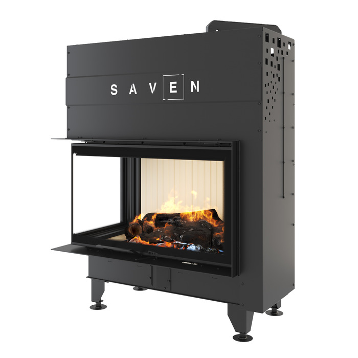 Каминная топка угловая SAVEN Energy Up 85х50х47L (17,0 kW) ECO. Фото 3D