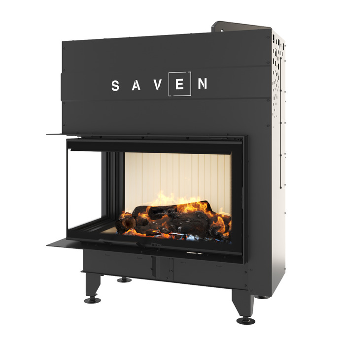 Каминная топка угловая SAVEN Energy Up 85х50х47L (17,0 kW) ECO. Фото 3D