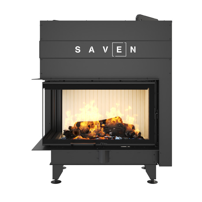 Камінна топка кутова SAVEN Energy Up 85х50х47L (17,0 kW) ECO. Фото 3D