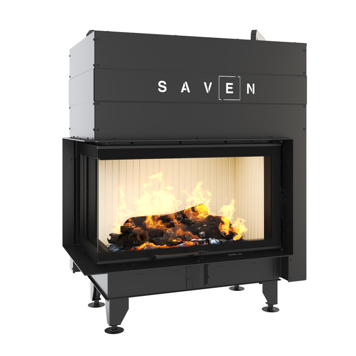 Камінна топка кутова SAVEN Energy Up 85х50х47L (17,0 kW) ECO. Фото 3D