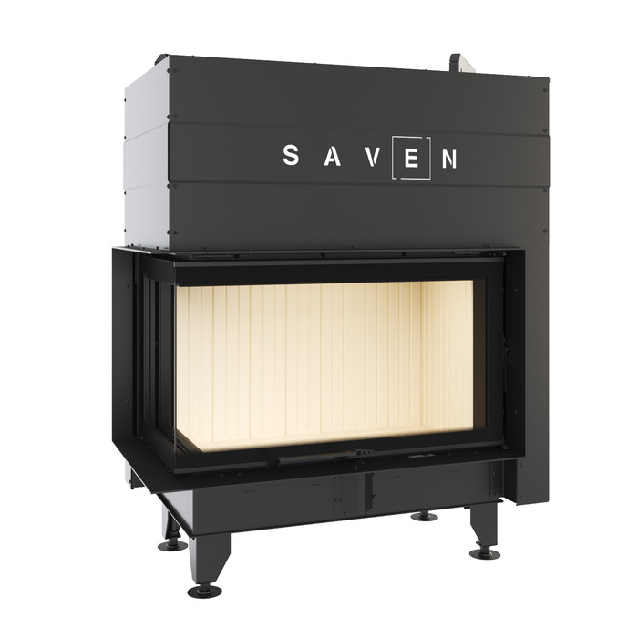Камінна топка кутова SAVEN Energy Up 85х50х47L (17,0 kW) ECO. Фото 3D