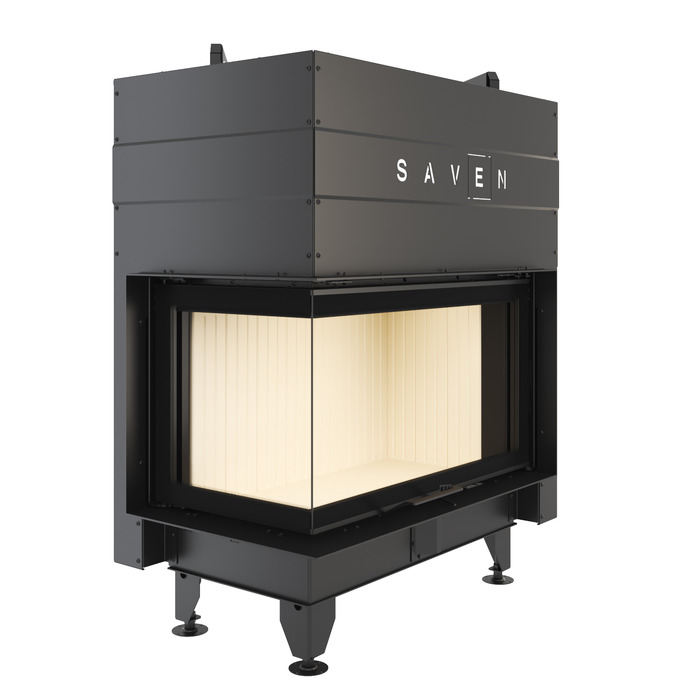 Камінна топка кутова SAVEN Energy Up 85х50х47L (17,0 kW) ECO. Фото 3D
