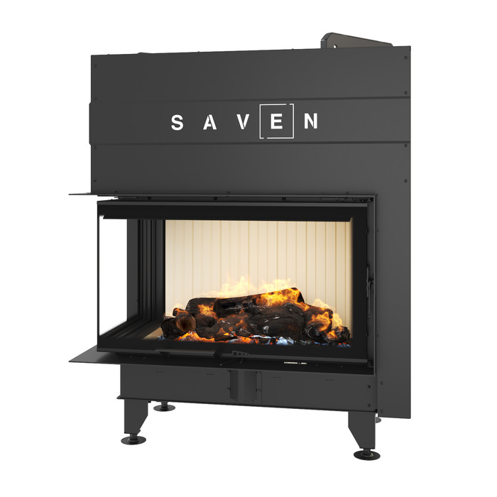 Камінна топка кутова SAVEN Energy Up 85х50х47L (17,0 kW) ECO. Фото 3D