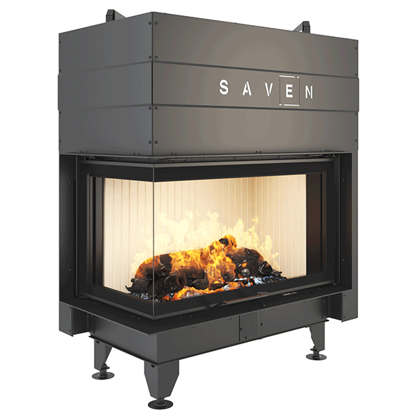 Каминная топка угловая SAVEN Energy Up 85х50х47L Black (17,0 kW) ECO. Фото 9