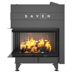 Каминная топка угловая SAVEN Energy Up 85х50х47L Black (17,0 kW) ECO. Фото 3