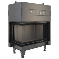 Каминная топка угловая SAVEN Energy Up 85х50х47L Black (17,0 kW) ECO. Фото 5