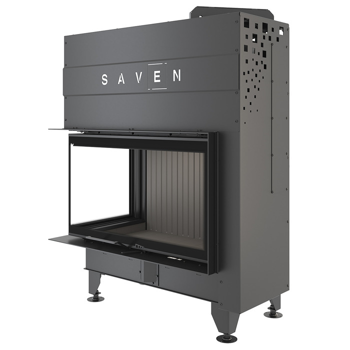 Камінна топка кутова SAVEN Energy Up 85х50х47L Black (17,0 kW) ECO. Фото 7
