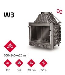 Wkład kominkowy KAWMET W3 PLB (16.7 kW). Zdjęcia 9