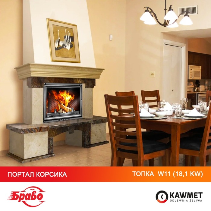Fireplace insert KAWMET W11 (18.1 kW). Photo 23