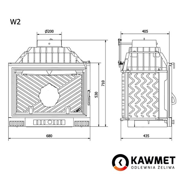 Камінна топка KAWMET W2 (14.4 kW). Фото 10