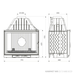 Камінна топка KAWMET W8 (17.5 kW) EСO. Фото 10