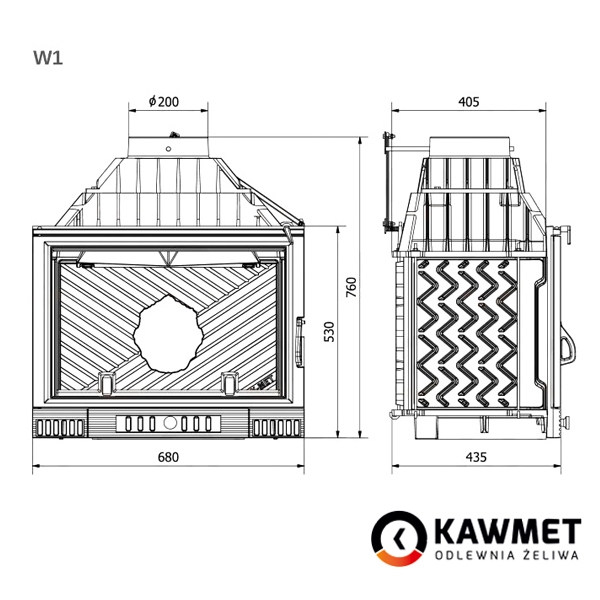 Камінна топка KAWMET W1 Feniks (18 kW). Фото 11