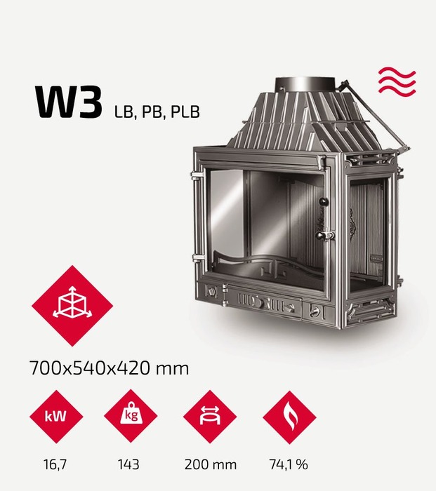 Камінна топка KAWMET W3 LB (16.7 kW). Фото 9