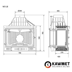 Камінна топка KAWMET W3 LB (16.7 kW). Фото 8