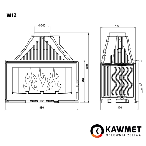 Камінна топка KAWMET W12 (19.4 kW). Фото 9