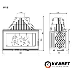 Wkład kominkowy KAWMET W12 (19.4 kW). Zdjęcia 9