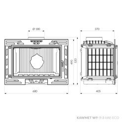 Каминная топка KAWMET W9 (9.8 kW) EСO. Фото 10