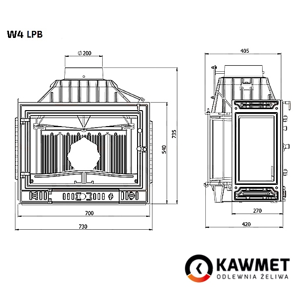 Камінна топка KAWMET W4 PLB (14.5 kW). Фото 8