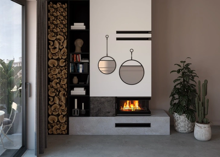 Wkład kominkowy KAWMET W16 PB (13.5 kW) ECO we wnętrzu