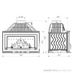 Wkład kominkowy KAWMET W16 (13.5 kW) ECO. Zdjęcia 8