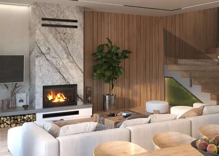 Wkład kominkowy KAWMET W15 (13.5 kW) ECO we wnętrzu - Zdjęcia 1