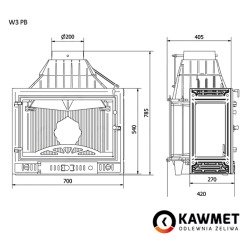 Wkład kominkowy KAWMET W3 PB (16.7 kW). Zdjęcia 9