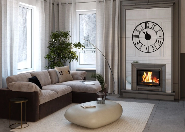 Wkład kominkowy KAWMET W17 Dekor (16.1 kW) ECO we wnętrzu