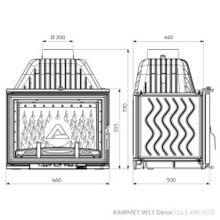 Камінна топка KAWMET W17 Dekor (16.1 kW) EСO. Фото 8