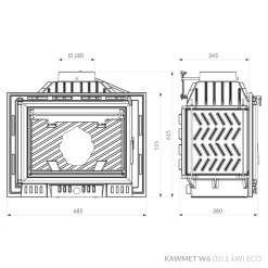 Wkład kominkowy KAWMET W6 (10.1 kW) ECO. Zdjęcia 7